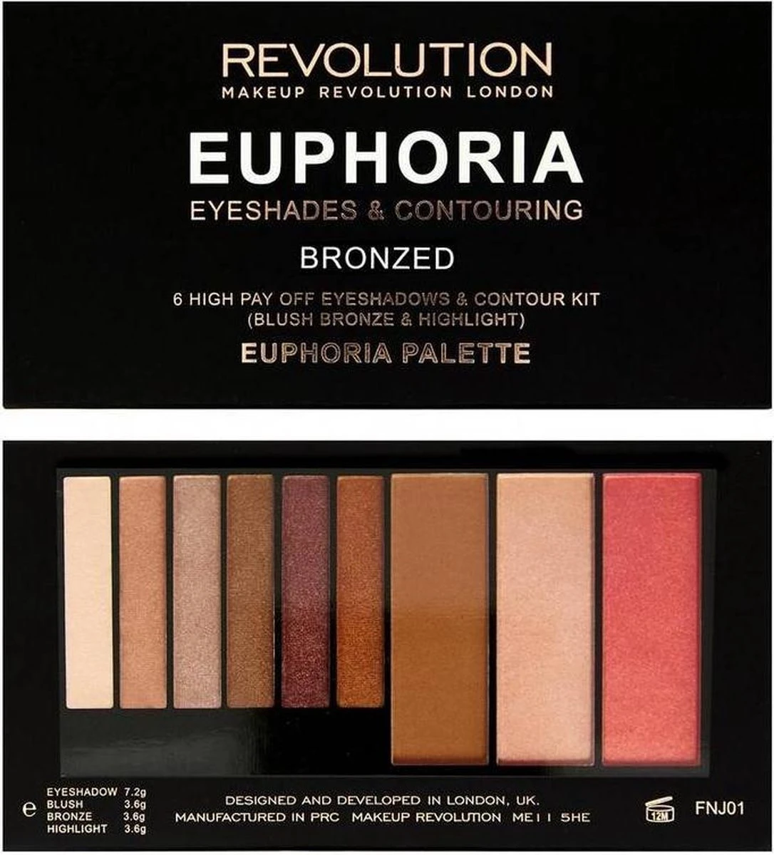 Makeup Revolution Euphoria Palette - Bronzed Euphoria 7 Makeup Revolution Euphoria Palette - Bronzed Euphoria - Afbeelding 5