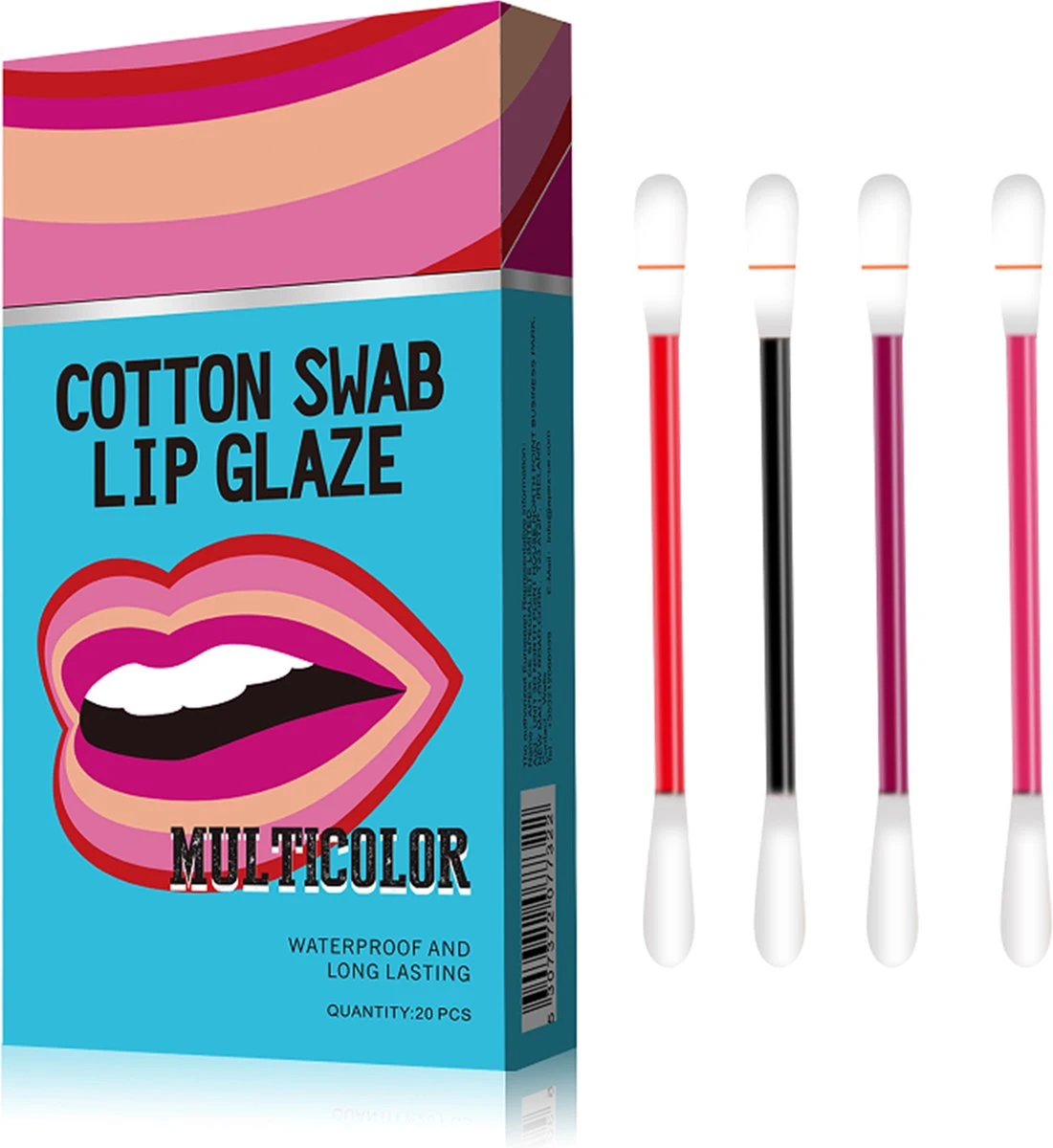 Tattoo Lippenstift Multi-color | Lippenstift Wattenstaafje 20 Stuks | Duurzame Long Lasting Waterdichte Vloeibare Non-stick Tattoo Lipstick | Lip Stain 4 Tattoo Lippenstift Multi-color | Lippenstift Wattenstaafje 20 Stuks | Duurzame Long Lasting Waterdichte Vloeibare Non-stick Tattoo Lipstick | Lip Stain - Afbeelding 2