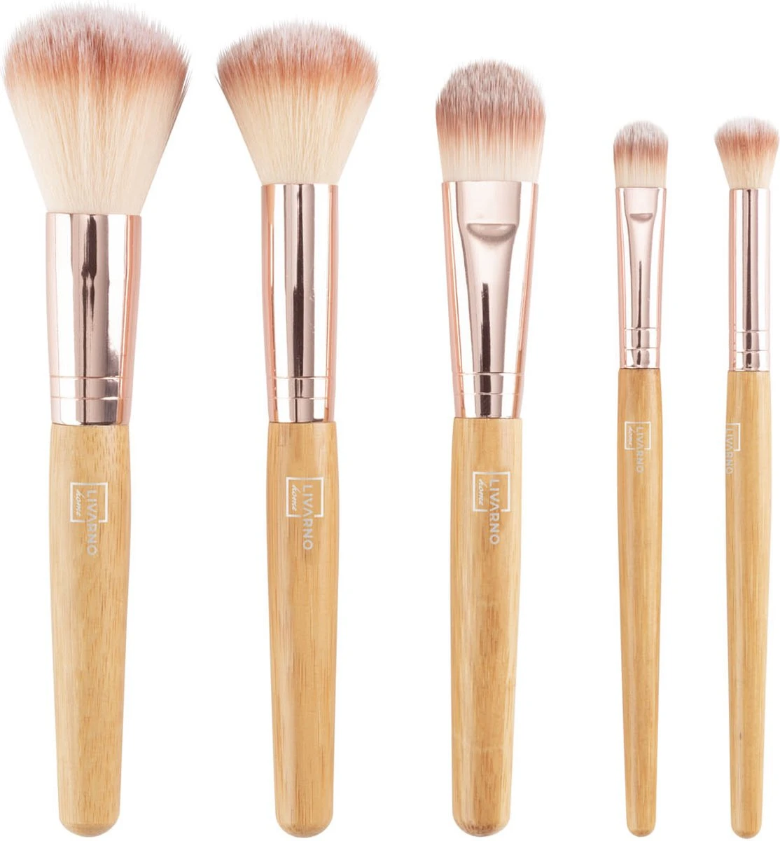 Make Up Brush - Oogschaduw - Cosmetica Kwasten / Borstels - Cosmetica - Blending Make Up Kwast - Make Up Set - Bamboe Kwasten - Make-Up Accessories - Poederkwast - Foundation Make Up Set 5 Delig - 3 Make Up Brush - Oogschaduw - Cosmetica Kwasten / Borstels - Cosmetica - Blending Make Up Kwast - Make Up Set - Bamboe Kwasten - Make-Up Accessories - Poederkwast - Foundation Make Up Set 5 Delig -