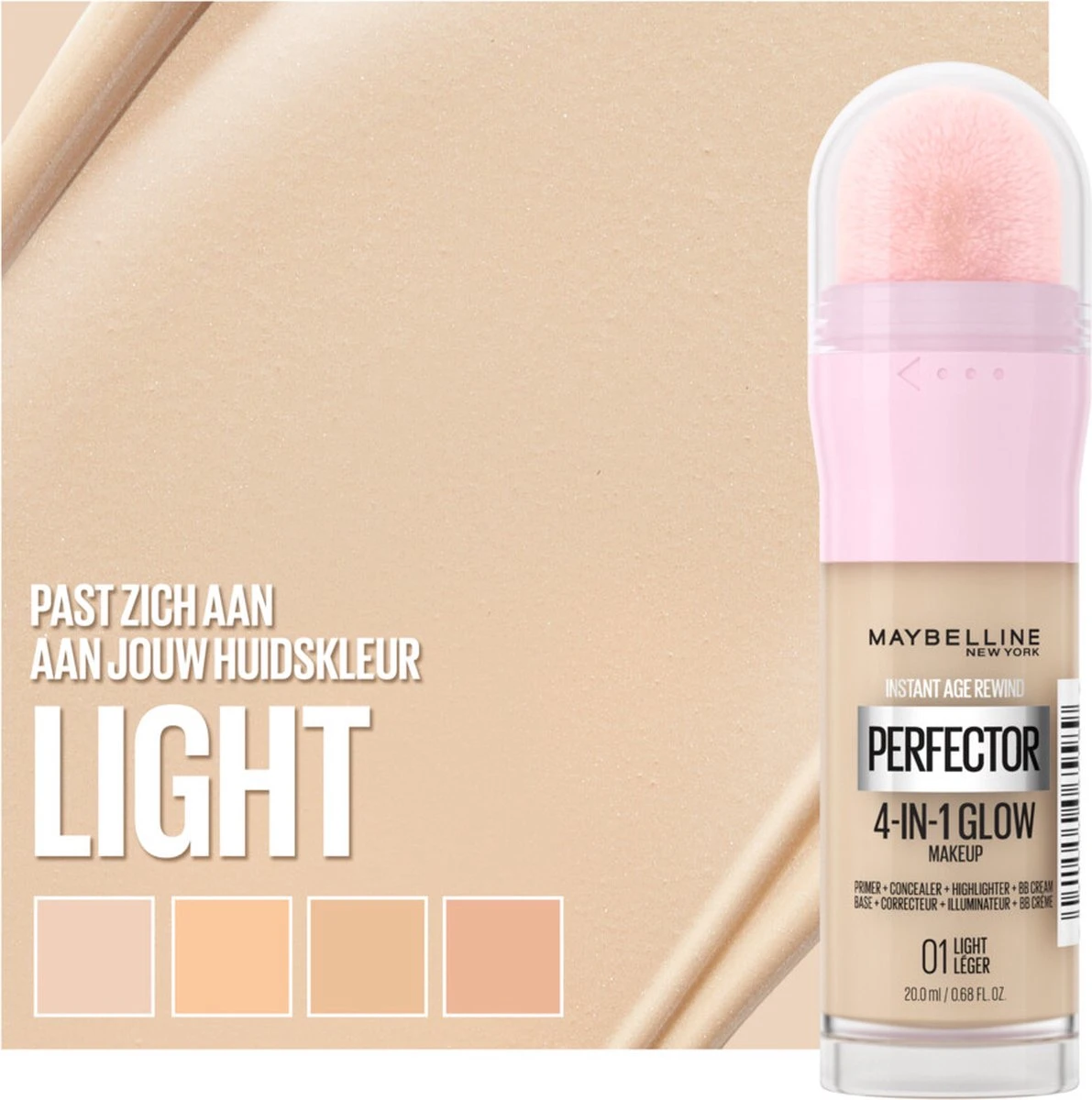 Maybelline Instant Anti-Age Perfector 4-in-1 Glow Light - Primer, Concealer, Highlighter En BB-Cream In één - 20 Ml 5 Maybelline Instant Anti-Age Perfector 4-in-1 Glow Light - Primer, Concealer, Highlighter En BB-Cream In één - 20 Ml - Afbeelding 3