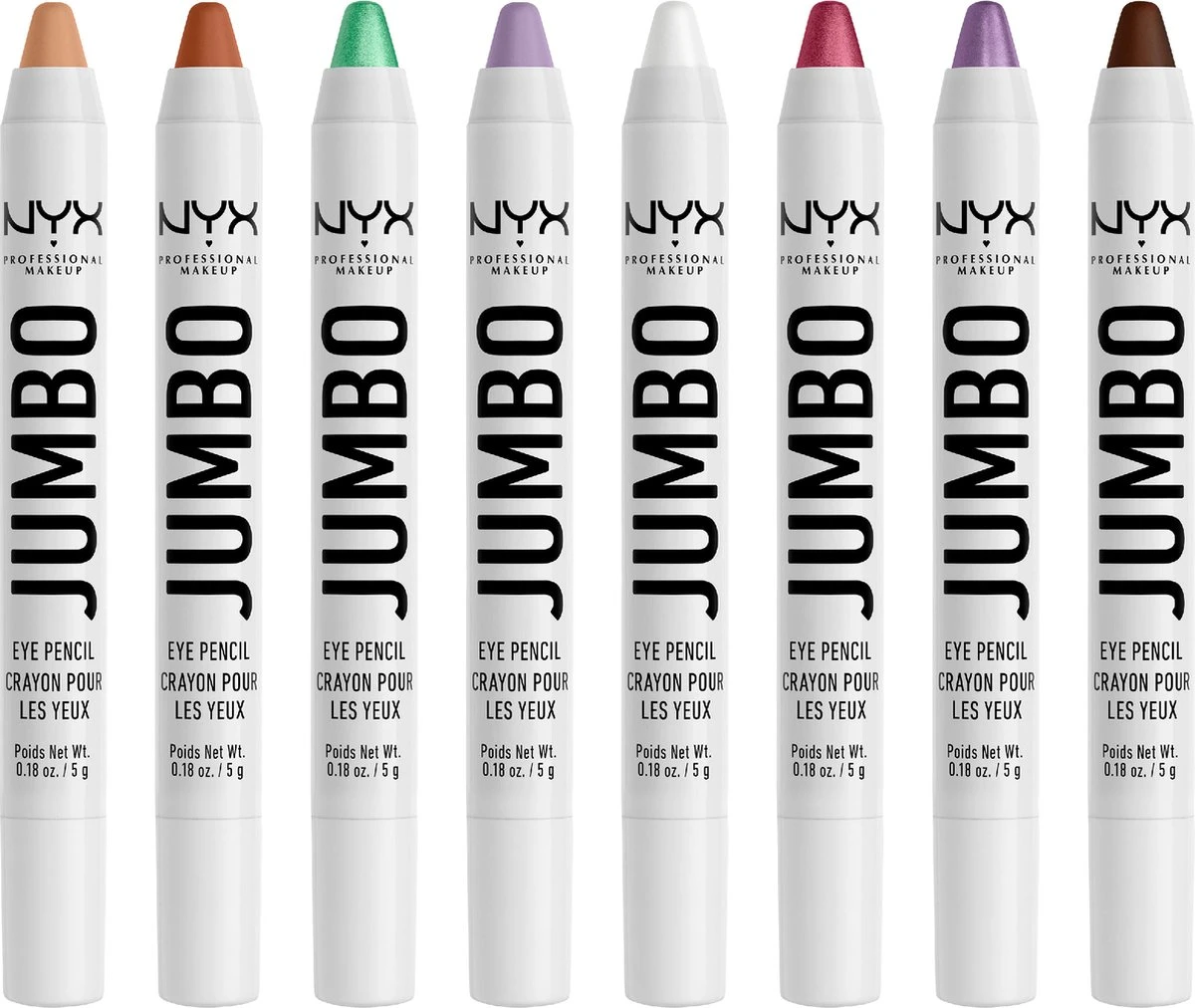 NYX Professional Makeup - Holidays 2022 Mrs Claus - Jumbo Eye Vault - 8 Jumbo Eye Pencils 4 NYX Professional Makeup - Holidays 2022 Mrs Claus - Jumbo Eye Vault - 8 Jumbo Eye Pencils - Afbeelding 2