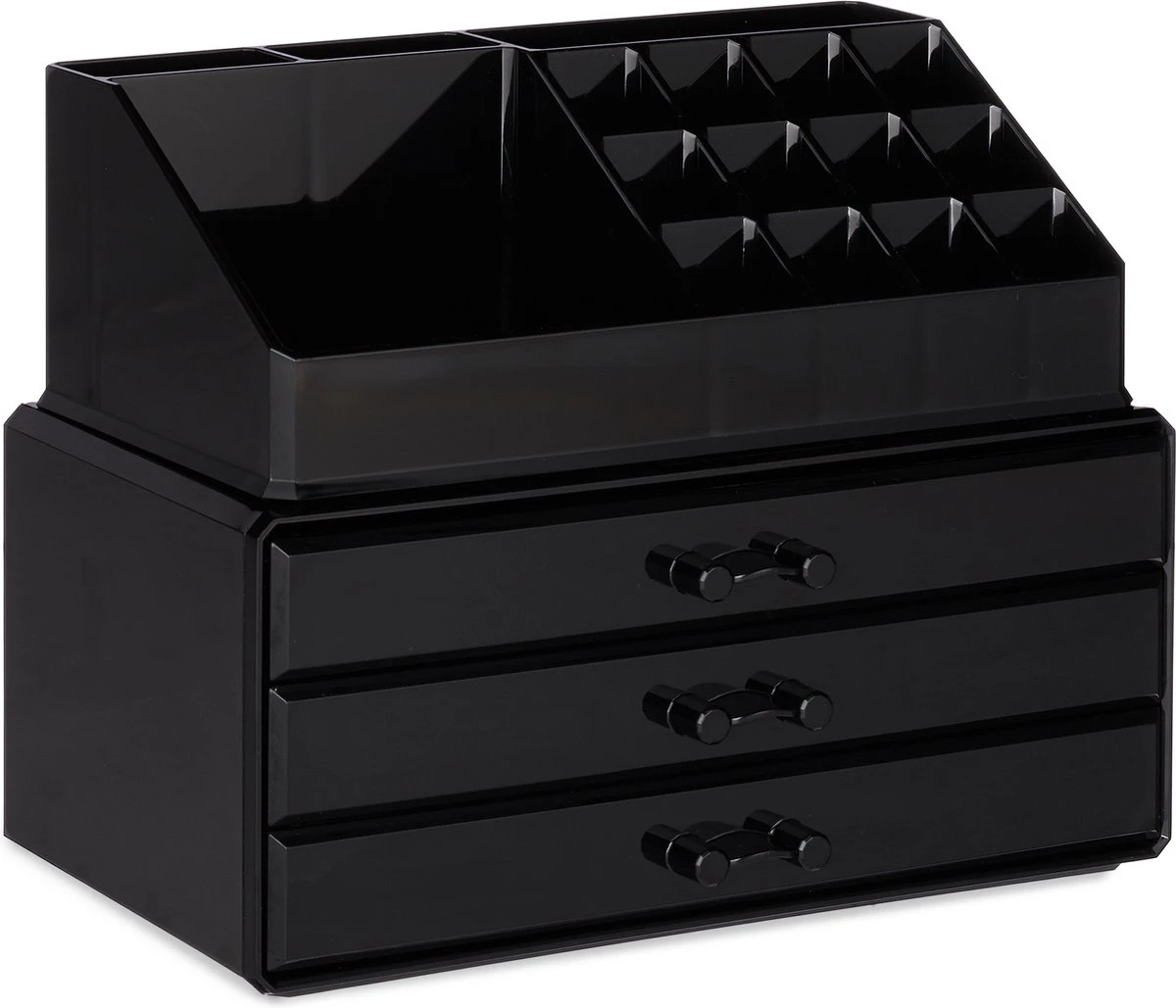 Relaxdays Make-up Organizer - Sieradendoosje - Cosmetica - Zwart 18 Relaxdays Make-up Organizer - Sieradendoosje - Cosmetica - Zwart - Afbeelding 16