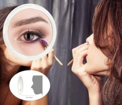 20x Vergrotende Spiegel | Met Zuignappen| Make- Up Spiegel | Close- Up Spiegel | Supervergroting | 12.5cm Diameter | Transparant -Modecosmetica Winkel 1200x1034