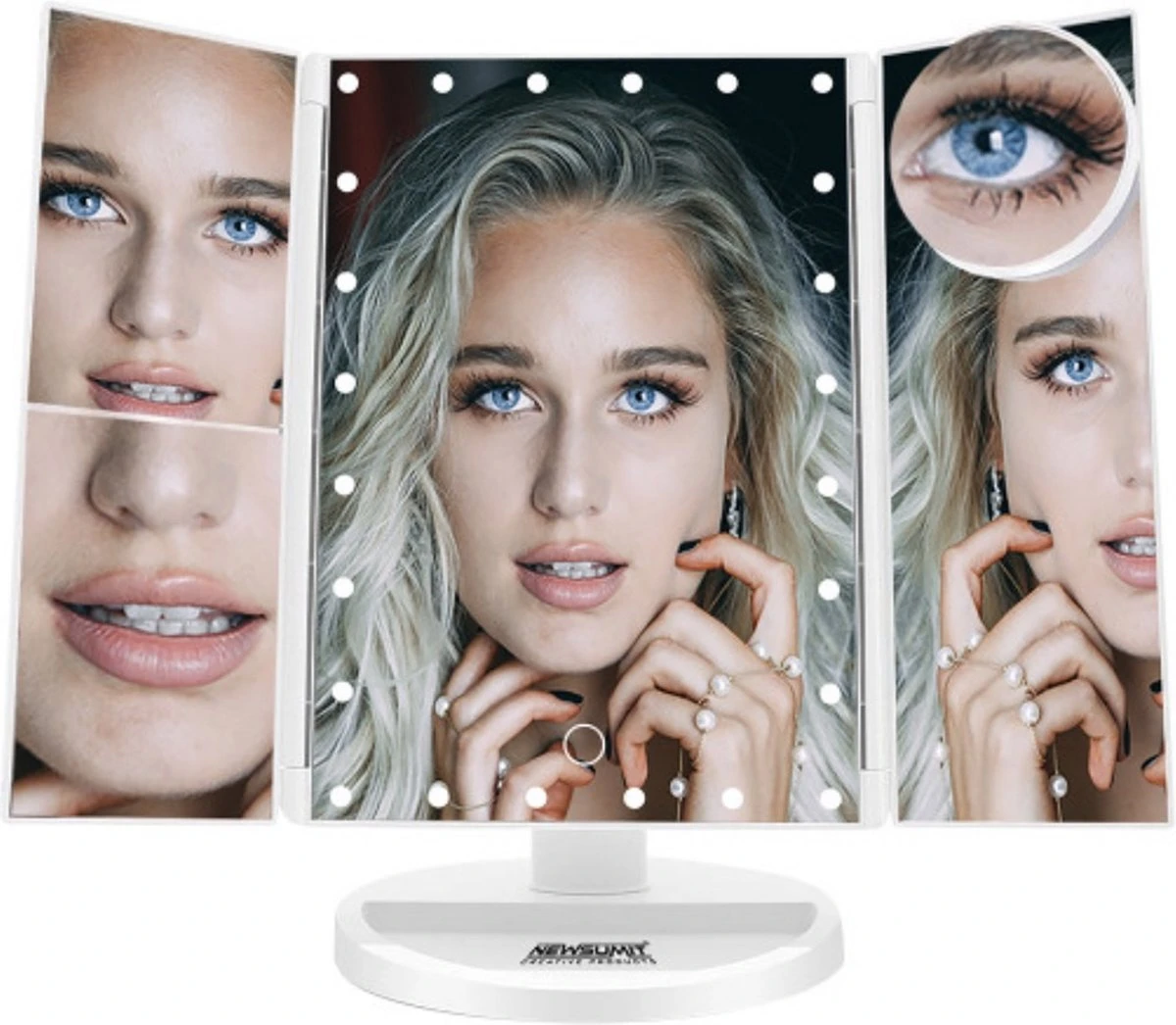 Makeup Spiegel-led-meerdere Spiegels-usb Kabel 2 Makeup Spiegel-led-meerdere Spiegels-usb Kabel