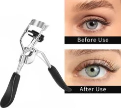 INTER-ESQUE® Wimperkruller Met Kam - Eyelash Curler + 5x Gratis Extra Siliconen Pad - Zwart/Zilver -Modecosmetica Winkel 1200x1066 2