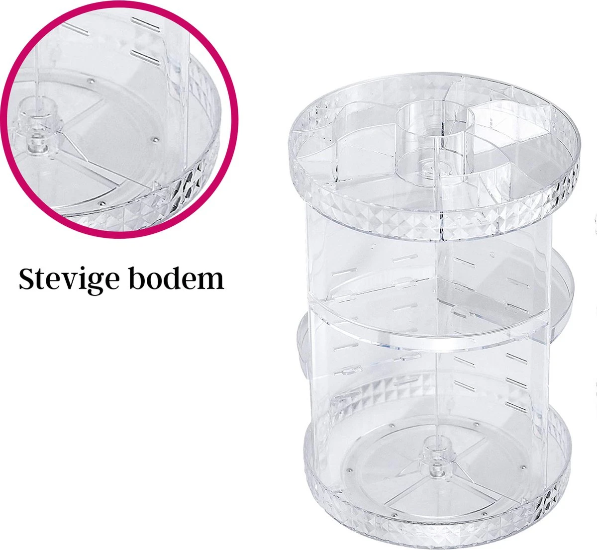 LuZana Make-Up Organizer - Beauty Organizer Voor Make Up - 360° Roterend - Opbergbox - Opbergdoos Cosmetica - Sieradendoos - Nagellak - Lippenstift - Transparant - Cadeautje Voor Vrouw 11 LuZana Make-Up Organizer - Beauty Organizer Voor Make Up - 360° Roterend - Opbergbox - Opbergdoos Cosmetica - Sieradendoos - Nagellak - Lippenstift - Transparant - Cadeautje Voor Vrouw - Afbeelding 9