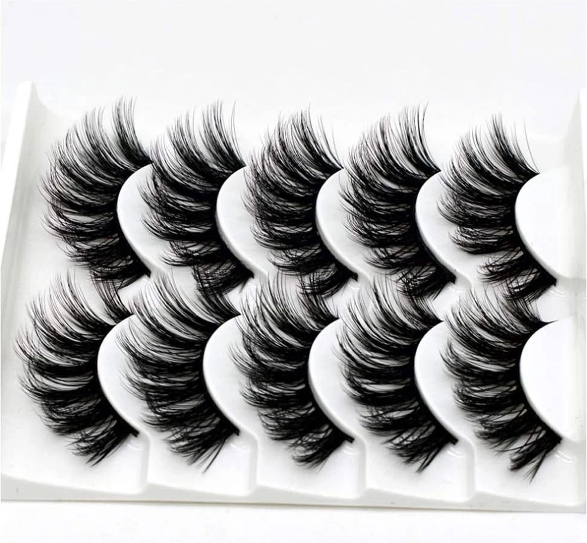 Merkloos 5 Paar - 3D Mink Wimpers - 25mm Pluizige Zachte Eyelashes - Volle Volume Wimpers - Dikke Lange Valse Wimpers - Herbruikbaar - Zwart 4 Merkloos 5 Paar - 3D Mink Wimpers - 25mm Pluizige Zachte Eyelashes - Volle Volume Wimpers - Dikke Lange Valse Wimpers - Herbruikbaar - Zwart - Afbeelding 2