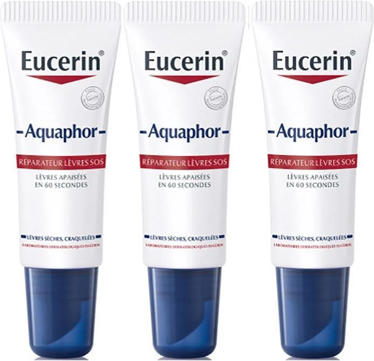 Eucerin Aquaphor SOS Lip Herstel 3x10ml 3 Eucerin Aquaphor SOS Lip Herstel 3x10ml