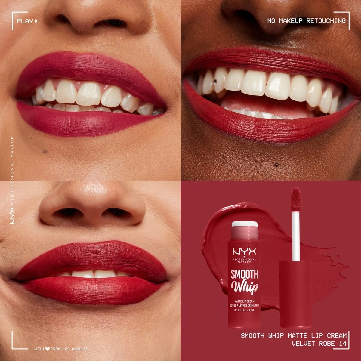 NYX Professional Makeup - Smooth Whip Matte Lip Cream Velvet Robe - Vloeibare Lippenstift - 4ML 5 NYX Professional Makeup - Smooth Whip Matte Lip Cream Velvet Robe - Vloeibare Lippenstift - 4ML - Afbeelding 3