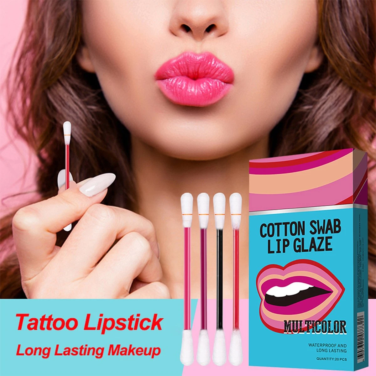 Tattoo Lippenstift Multi-color | Lippenstift Wattenstaafje 20 Stuks | Duurzame Long Lasting Waterdichte Vloeibare Non-stick Tattoo Lipstick | Lip Stain 3 Tattoo Lippenstift Multi-color | Lippenstift Wattenstaafje 20 Stuks | Duurzame Long Lasting Waterdichte Vloeibare Non-stick Tattoo Lipstick | Lip Stain
