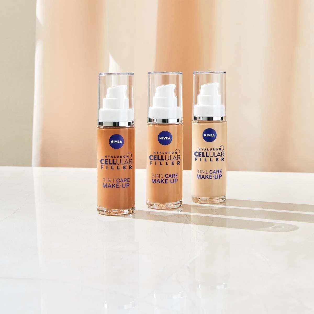 NIVEA Hyaluron Cellular Filler 3-in-1 Verzorgende Make-up #02 Medium (30 Ml), Hydraterende Foundation Met Hyaluron, Gezichtsmake-up 8 NIVEA Hyaluron Cellular Filler 3-in-1 Verzorgende Make-up #02 Medium (30 Ml), Hydraterende Foundation Met Hyaluron, Gezichtsmake-up - Afbeelding 6