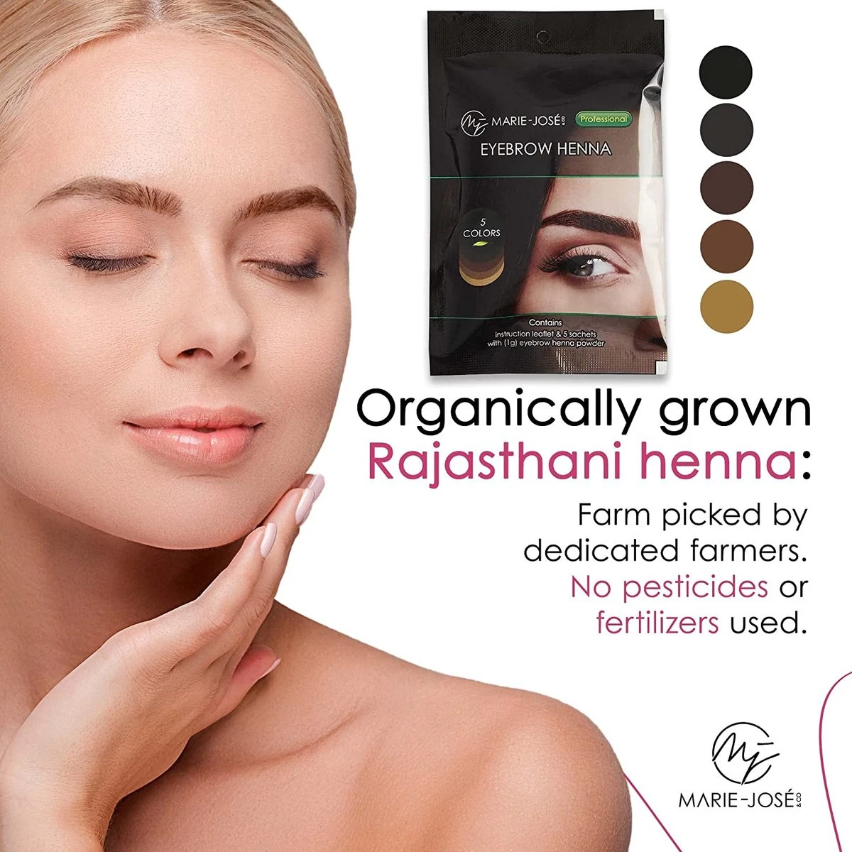 Henna Wenkbrauwverf 5 Kleuren | Henna Brows |Geschikt Voor Minstens 25 Toepassingen | Zelf Je Perfecte Kleur Samenstellen! 9 Henna Wenkbrauwverf 5 Kleuren | Henna Brows |Geschikt Voor Minstens 25 Toepassingen | Zelf Je Perfecte Kleur Samenstellen! - Afbeelding 7