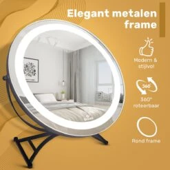 Great's® Make Up Spiegel Met LED Verlichting - ⌀ 40cm - Visagie Spiegel Rond - Extra Close Up Spiegeltje 10x - Zwart 10 Great's® Make Up Spiegel Met LED Verlichting - ⌀ 40cm - Visagie Spiegel Rond - Extra Close Up Spiegeltje 10x - Zwart -Modecosmetica Winkel 1200x1200 523
