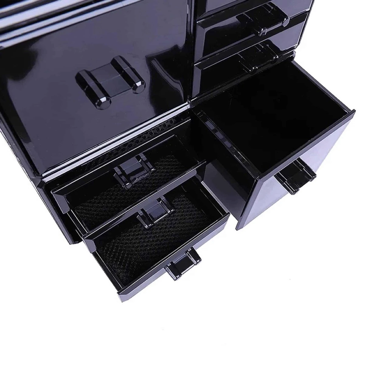 Confibel XXL Acryl Make-up Cosmetica Organizer - Verstelbare Lades - Sieraden/Make-up/Cosmetica Organizer - 11 Compartimenten - Zwart 4 Confibel XXL Acryl Make-up Cosmetica Organizer - Verstelbare Lades - Sieraden/Make-up/Cosmetica Organizer - 11 Compartimenten - Zwart - Afbeelding 2