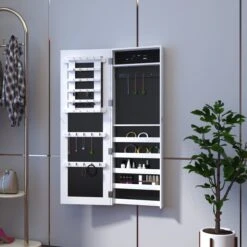 HOMCOM 2-in-1 Sieradenkast Wandspiegel Spiegelkast Sieraden Ladekast Spiegel 833-102WT 22 HOMCOM 2-in-1 Sieradenkast Wandspiegel Spiegelkast Sieraden Ladekast Spiegel 833-102WT -Modecosmetica Winkel 1200x1200 561