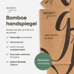 Bamboe Handspiegel Met Handvat - 15 Cm - Make Up Spiegel / Scheerspiegel / Kappersspiegel - 150 Gram - Kapper -Modecosmetica Winkel 1200x1200 583