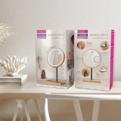 Lanaform - Bamboo Mirror - Oplaadbare Staande Spiegel ×1 · ×3 - Elegant Design Van Bamboe Met Zwarte Poedercoatingafwerking - Ledlampen Met Lange Levensduur -Modecosmetica Winkel 1200x1200 606