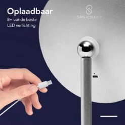 Make-up Spiegel Van Sanicraft® - USB Oplaadbaar - 360 Graden Draaibaar - Make Up Spiegel Met LED Verlichting - Afneembaar 10x Vergroting Spiegeltje - Diameter 17cm 13 Make-up Spiegel Van Sanicraft® - USB Oplaadbaar - 360 Graden Draaibaar - Make Up Spiegel Met LED Verlichting - Afneembaar 10x Vergroting Spiegeltje - Diameter 17cm -Modecosmetica Winkel 1200x1200 625