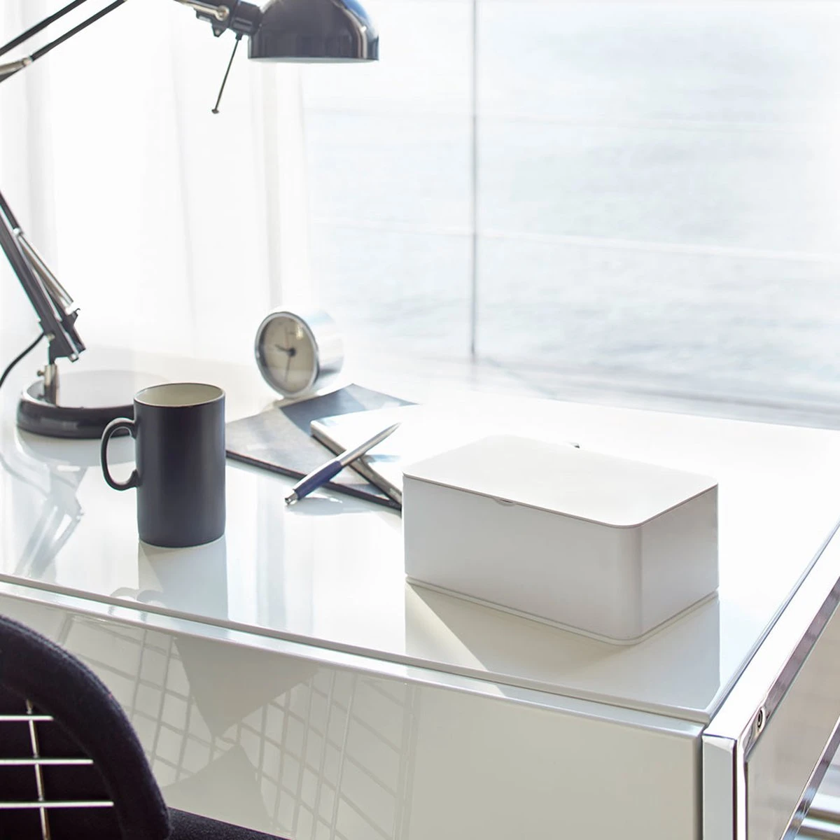 Yamazaki Bakje Voor Vochtige Doekjes - Wit - Met Deksel 7 Yamazaki Bakje Voor Vochtige Doekjes - Wit - Met Deksel - Afbeelding 5