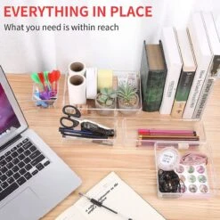 Aokyom Make-uporganizer, 18 Stuks, Kunststof Opbergdozen Voor Kantoor, Lades, Organizer, Lade-organizer, Doorzichtige Lade-inzet Voor Bureau, Keuken, Badkamer 11 Aokyom Make-uporganizer, 18 Stuks, Kunststof Opbergdozen Voor Kantoor, Lades, Organizer, Lade-organizer, Doorzichtige Lade-inzet Voor Bureau, Keuken, Badkamer -Modecosmetica Winkel 1200x1200 639