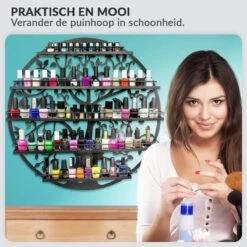 Confibel Nagellak Houder - Nagellak Flesjes Organizer - Essentiële Oliën Organizer - Rek Voor Flesjes - Wanddecoratie - Zwart 26 Confibel Nagellak Houder - Nagellak Flesjes Organizer - Essentiële Oliën Organizer - Rek Voor Flesjes - Wanddecoratie - Zwart -Modecosmetica Winkel 1200x1200 649