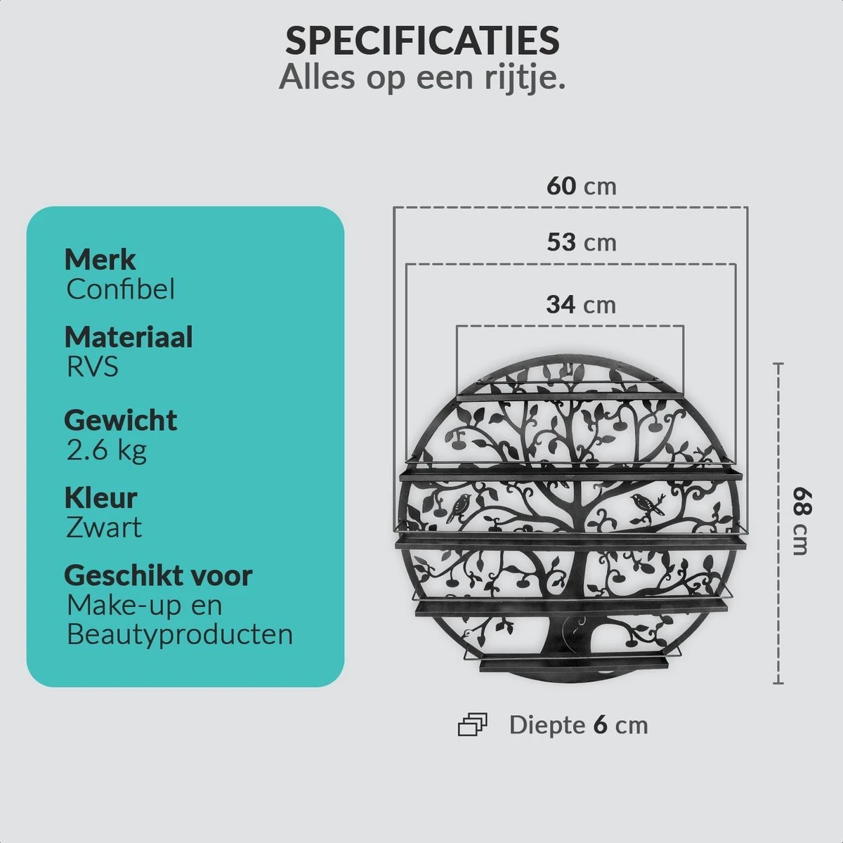 Confibel Nagellak Houder - Nagellak Flesjes Organizer - Essentiële Oliën Organizer - Rek Voor Flesjes - Wanddecoratie - Zwart 14 Confibel Nagellak Houder - Nagellak Flesjes Organizer - Essentiële Oliën Organizer - Rek Voor Flesjes - Wanddecoratie - Zwart - Afbeelding 12