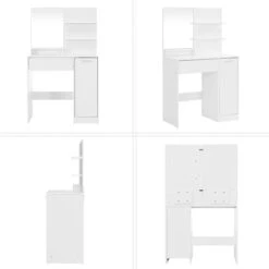 MIRA Home - Kaptafel - Make-up Tafel - Wit - Spaanplaat - 80x40x132cm 11 MIRA Home - Kaptafel - Make-up Tafel - Wit - Spaanplaat - 80x40x132cm -Modecosmetica Winkel 1200x1200 673