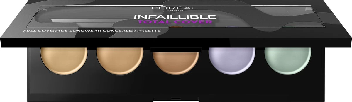 L'Oréal Paris Infallible Total Cover Concealer Palette - 105 Red Fiction 4 L'Oréal Paris Infallible Total Cover Concealer Palette - 105 Red Fiction - Afbeelding 2