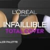 L'Oréal Paris Infallible Total Cover Concealer Palette - 105 Red Fiction 1 L'Oréal Paris Infallible Total Cover Concealer Palette - 105 Red Fiction -Modecosmetica Winkel 1200x361