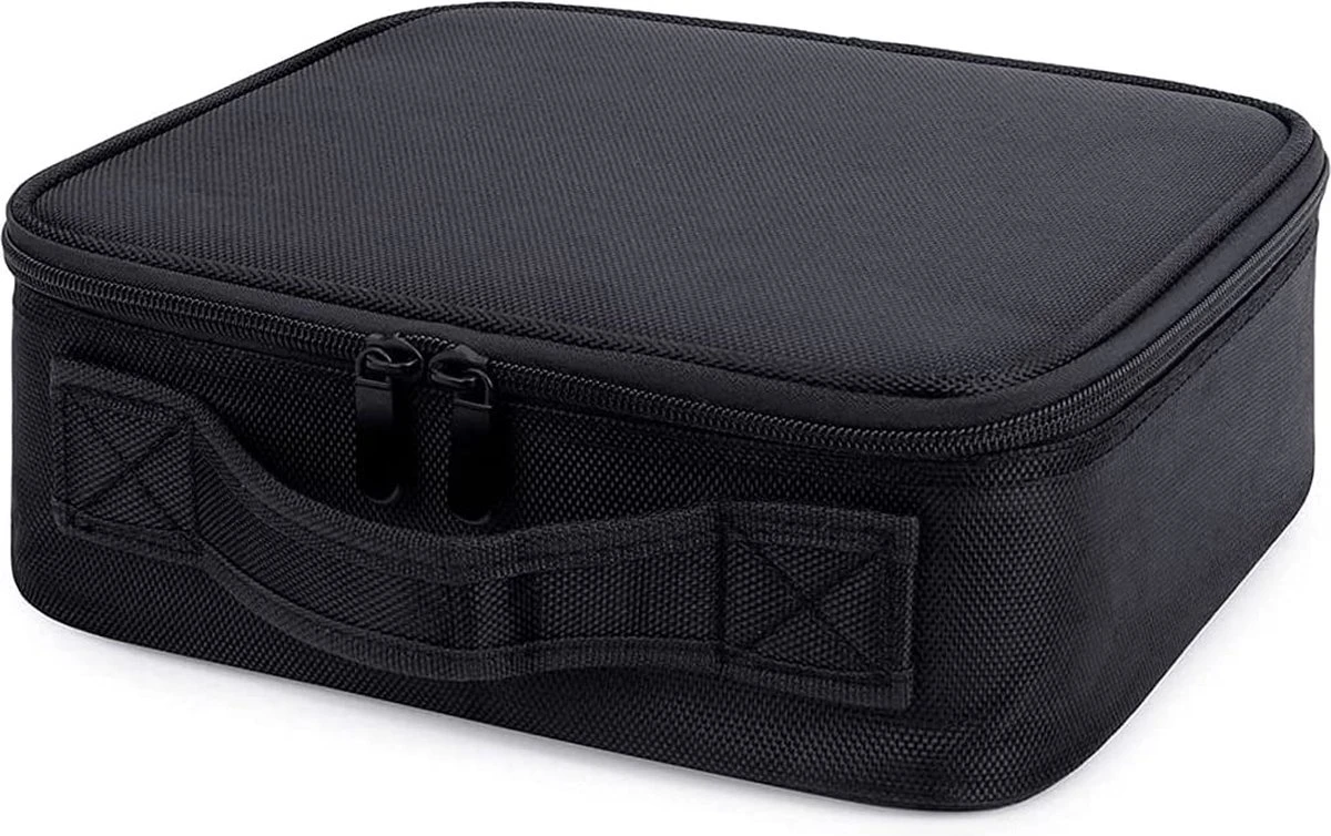 Merkloos Make-up Koffer - Cosmetica - Visagie Opbergtas - Beauty Organizer Met Verstelbare Vakken - 34x23x8CM - Zwart 5 Merkloos Make-up Koffer - Cosmetica - Visagie Opbergtas - Beauty Organizer Met Verstelbare Vakken - 34x23x8CM - Zwart - Afbeelding 3