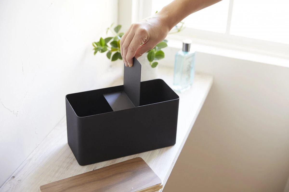 Yamazaki Opbergbox Make Up - Sanitair - Zwart 10 Yamazaki Opbergbox Make Up - Sanitair - Zwart - Afbeelding 8