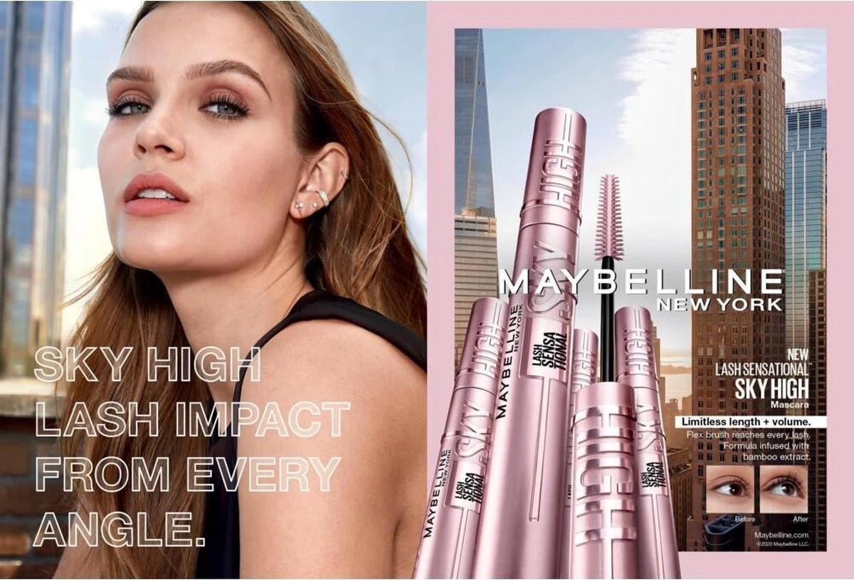 3x Maybelline Lash Sensational Sky High Mascara Waterproof Zwart 7,2 Ml 6 3x Maybelline Lash Sensational Sky High Mascara Waterproof Zwart 7,2 Ml - Afbeelding 4