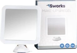 Vergroot Make Up En Scheer Spiegel Met LED Verlichting Vierkant - 10x Vegroting En Natuurlijk Licht Voor Cosmetica/Scheren/Epileren - 360° Graden Verstelbare Zuignap En Wandbevestiging 18 Vergroot Make Up En Scheer Spiegel Met LED Verlichting Vierkant - 10x Vegroting En Natuurlijk Licht Voor Cosmetica/Scheren/Epileren - 360° Graden Verstelbare Zuignap En Wandbevestiging -Modecosmetica Winkel 1200x836 1