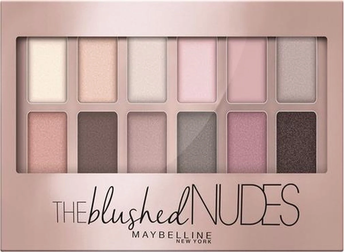 Maybelline The Blushed Nudes OogschaduwPalette - 12 Roze Nude Tinten 19 Maybelline The Blushed Nudes OogschaduwPalette - 12 Roze Nude Tinten - Afbeelding 17