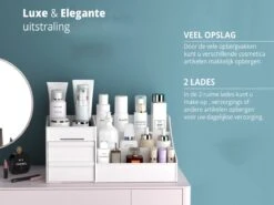 Make-Up Organizer - Cosmetica - Opbergdoos - Wit - Nagellak - Creme - Sieraden - Pennenbakje - Bureau - Organizers - Make Up -Modecosmetica Winkel 1200x901 3