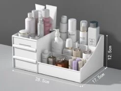 Make-Up Organizer - Cosmetica - Opbergdoos - Wit - Nagellak - Creme - Sieraden - Pennenbakje - Bureau - Organizers - Make Up -Modecosmetica Winkel 1200x901 5