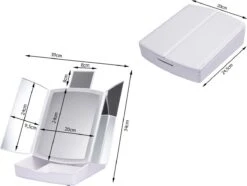 Merkloos Make-up Organizer Met Spiegel En LED Van METU-Online - Make Up Opberger - Make Up Spiegel Met Led Lamp - Makeup Opbergdoos - Make-up Spiegel Wit - Make Up Spiegel Met Verlichting En Usb - Make Up Koffer - Make Up Tafel - Make Up Organizer 19 Merkloos Make-up Organizer Met Spiegel En LED Van METU-Online - Make Up Opberger - Make Up Spiegel Met Led Lamp - Makeup Opbergdoos - Make-up Spiegel Wit - Make Up Spiegel Met Verlichting En Usb - Make Up Koffer - Make Up Tafel - Make Up Organizer -Modecosmetica Winkel 1200x903