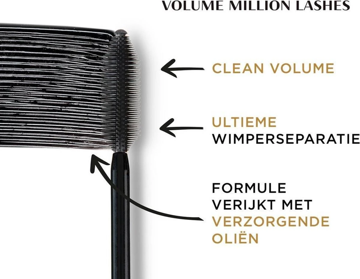 L’Oréal Paris - Volume Million Lashes - Zwart - Volume Mascara - 10.7 Ml 7 L’Oréal Paris - Volume Million Lashes - Zwart - Volume Mascara - 10.7 Ml - Afbeelding 5