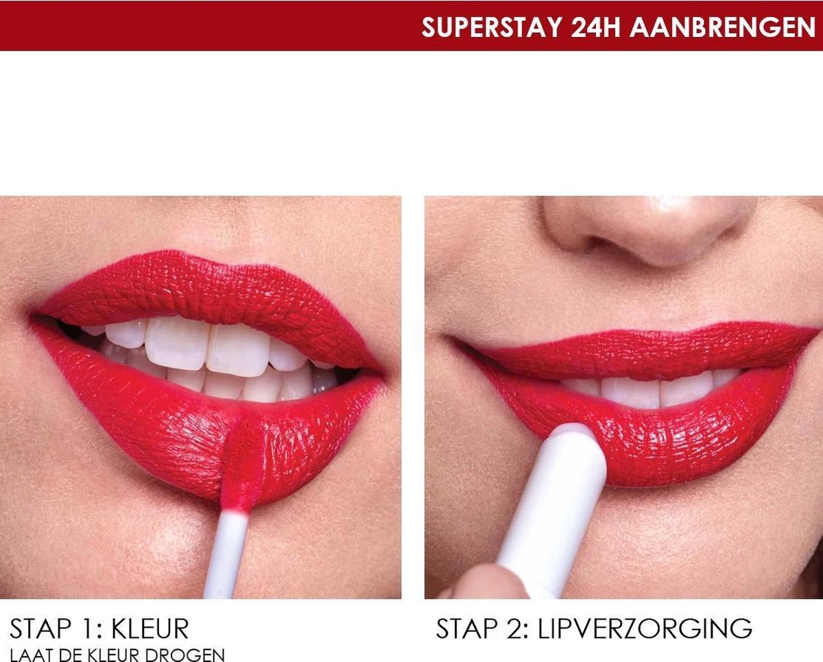Maybelline Superstay 24h Lippenstift - 820 Berry 11 Maybelline Superstay 24h Lippenstift - 820 Berry - Afbeelding 9
