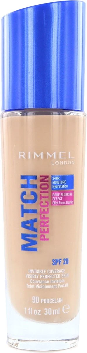 Rimmel London Match Perfection Foundation 090 Porcelain 3 Rimmel London Match Perfection Foundation 090 Porcelain