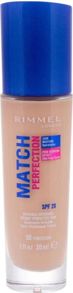Rimmel London Match Perfection Foundation 090 Porcelain 23 Rimmel London Match Perfection Foundation 090 Porcelain -Modecosmetica Winkel 302x1200 1