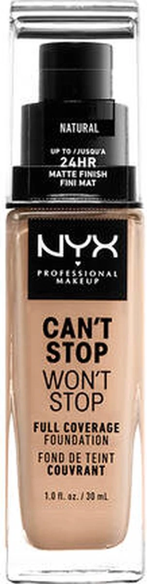 NYX Professional Makeup - Can't Stop Won't Stop Foundation - Natural 10 NYX Professional Makeup - Can't Stop Won't Stop Foundation - Natural - Afbeelding 8
