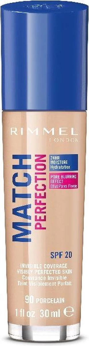 Rimmel London Match Perfection Foundation 090 Porcelain 11 Rimmel London Match Perfection Foundation 090 Porcelain - Afbeelding 9