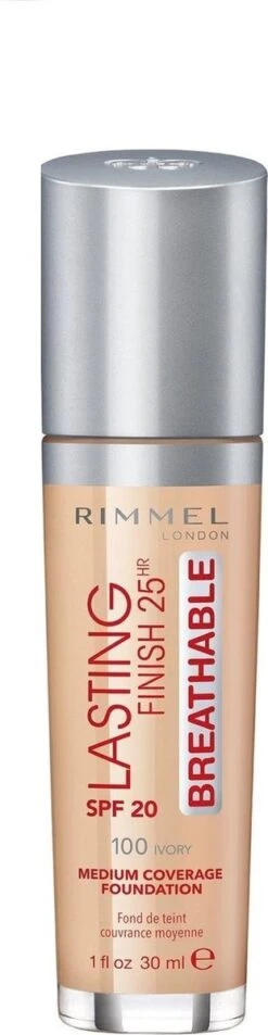 Rimmel London Rimmel Lasting Finish Breathable Foundation - 100 Ivory