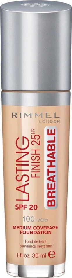 Rimmel London Rimmel Lasting Finish Breathable Foundation - 100 Ivory 34 Rimmel London Rimmel Lasting Finish Breathable Foundation - 100 Ivory -Modecosmetica Winkel 312x1200 2