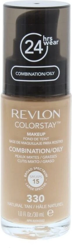 Revlon Colorstay Foundation With Pump - 330 Natural Tan (Oily Skin) -Modecosmetica Winkel 349x1200