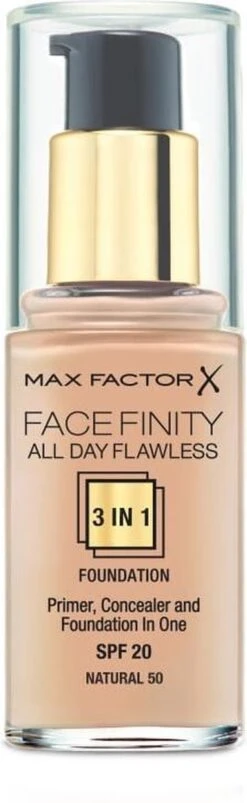Max Factor Facefinity All Day Flawless 3-in-1 Liquid Foundation - 050 Natural 35 Max Factor Facefinity All Day Flawless 3-in-1 Liquid Foundation - 050 Natural -Modecosmetica Winkel 369x1200