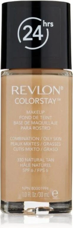 Revlon Colorstay Foundation With Pump - 330 Natural Tan (Oily Skin) -Modecosmetica Winkel 384x1200 2