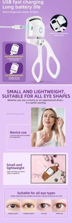 BeautyTech Elektrische Wimperkruller/Wimperkrultang - Roze - Oplaadbaar - Beauty - Verzorging - Make Up 19 BeautyTech Elektrische Wimperkruller/Wimperkrultang - Roze - Oplaadbaar - Beauty - Verzorging - Make Up -Modecosmetica Winkel 389x1200 6