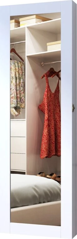 HOMCOM 2-in-1 Sieradenkast Wandspiegel Spiegelkast Sieraden Ladekast Spiegel 833-102WT 16 HOMCOM 2-in-1 Sieradenkast Wandspiegel Spiegelkast Sieraden Ladekast Spiegel 833-102WT -Modecosmetica Winkel 389x1200 7